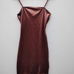 Rue21 Copper Satin Slip Dress